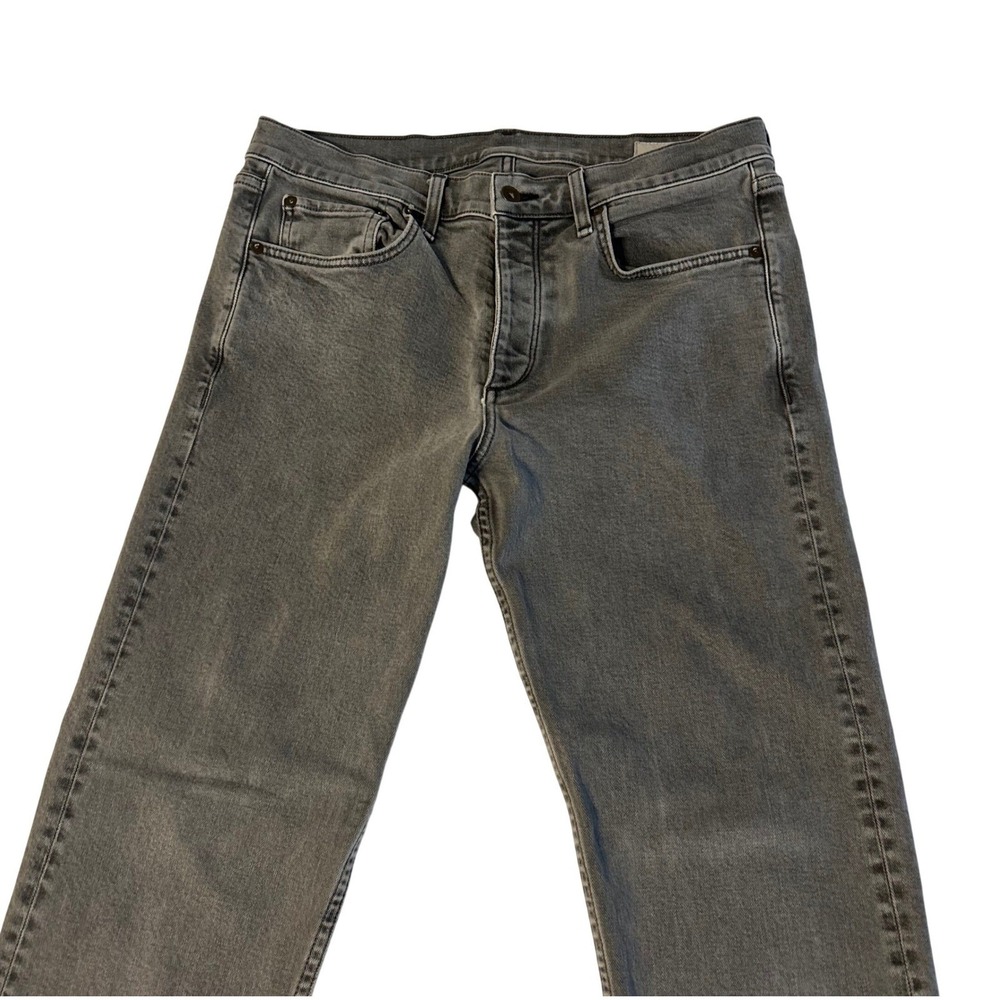 Rag & Bone Fit‎ 2 Slim Jeans 33x28 Gray Wash 4-Button Fly Premium Denim
